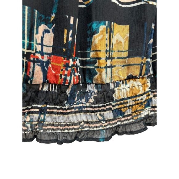 Christopher & Banks Women's Petite Blouse Abstract Print P/M - Picture 6 of 8